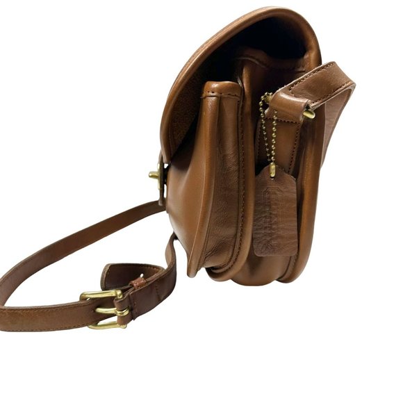 Coach Vintage Prairie Bag 9954 Crossbody Shoulder Bag in British Tan Leather - Picture 2 of 16